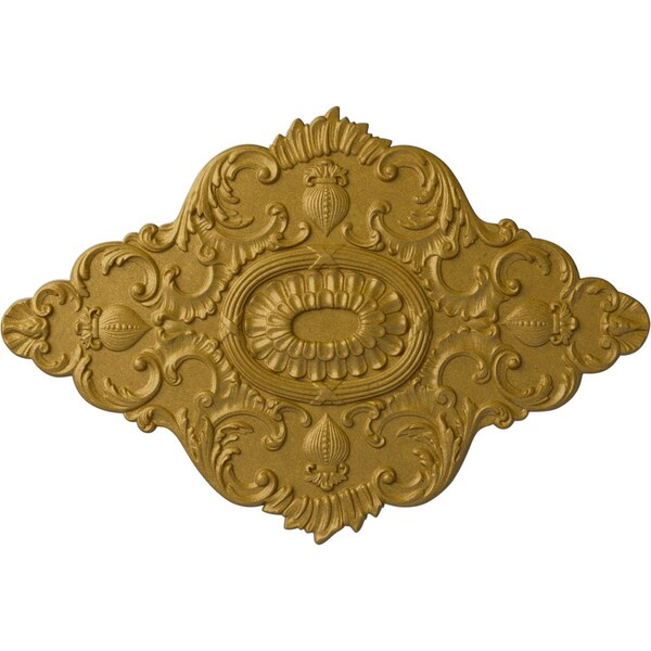 Ekena Millwork Ashford Ceiling Medallion, Hand-Painted Pharaohs Gold, 42 3/4"W x 28 7/8"H x 1"P CM42X28ASPGS - main